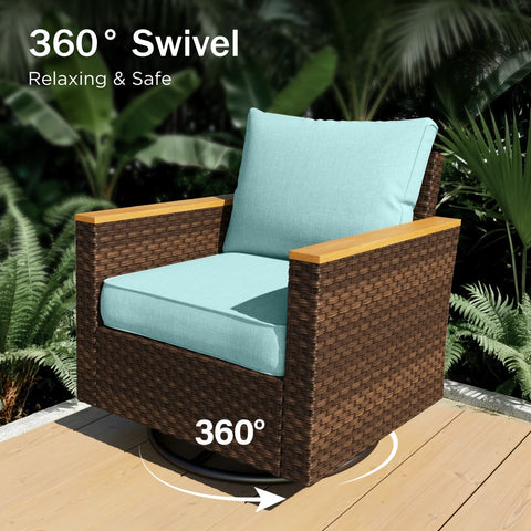 10/11 Pieces Rattan Half-Moon Curved Luxury Outdoor Sofa Sectional