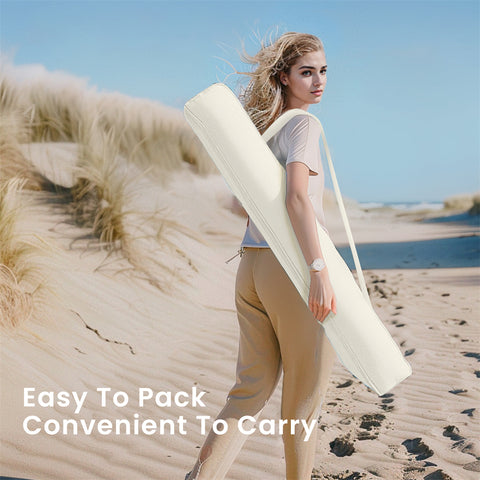7ft Auto-Tilt Beach Tassel Umbrella With Handy Carry Bags