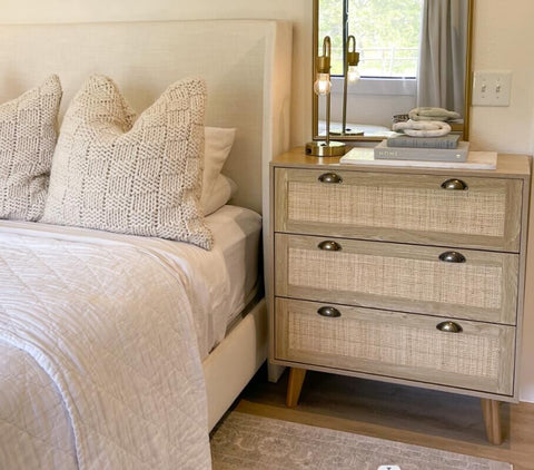 Natural Rattan Storage Cabinet and Chest of Drawers