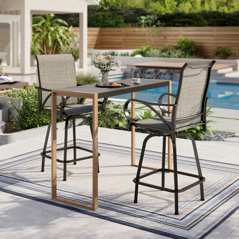 Sophia & William 3-Piece Outdoor Bar Stools Set