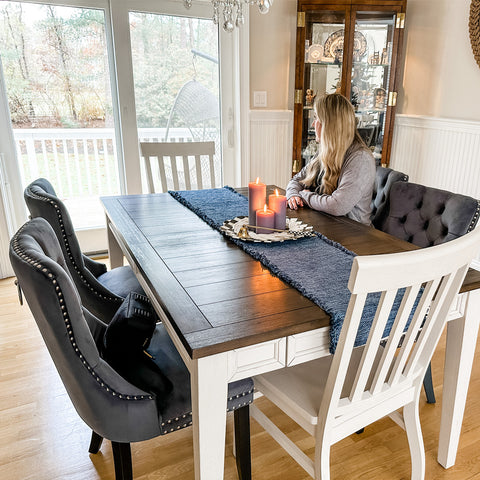 Elevate your dining experience with our Velvet Dining Chair, meticulously crafted from high-quality velvet for enduring durability and a sumptuously smooth touch. 