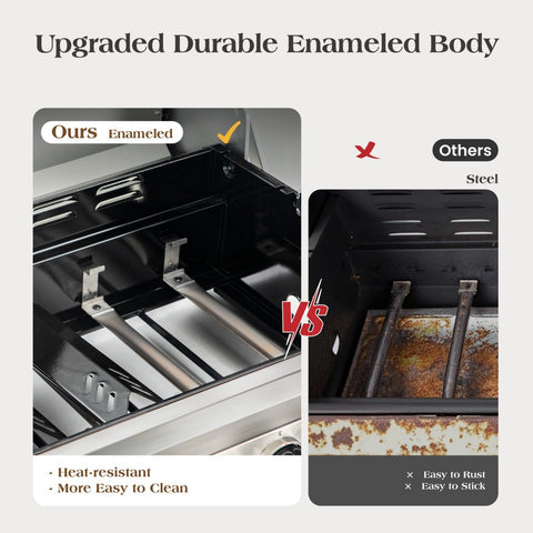 6-Burner 740 sq.in. Extra Large Gas BBQ Grill with Griddle & Side Burner