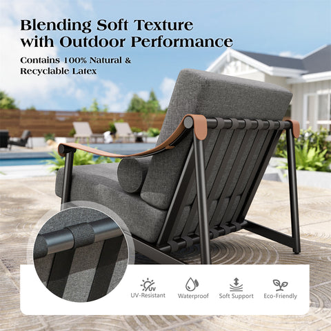 5-Seater Outdoor Conversation Sofa Set with Extra Thick Cushion and 2 Coffee Table