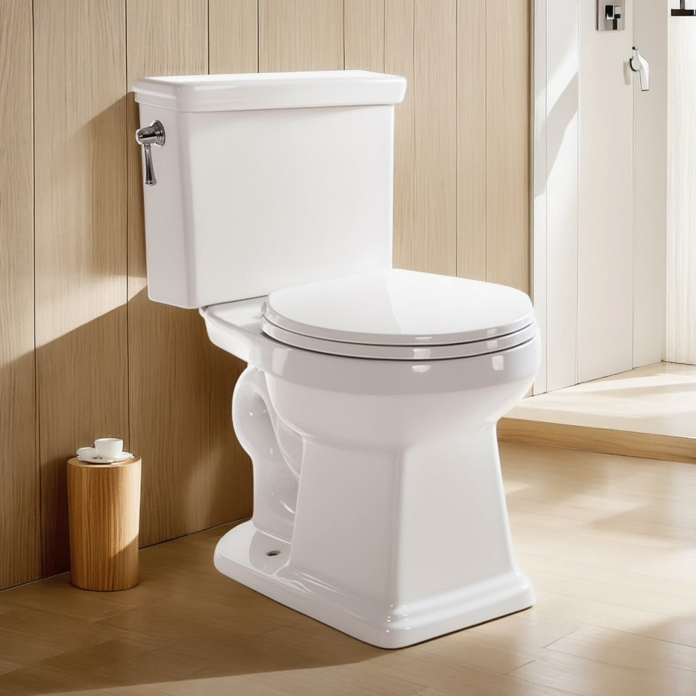 Two-piece Single/Dual Flush 17" Elongated Standard Bathroom Toilet