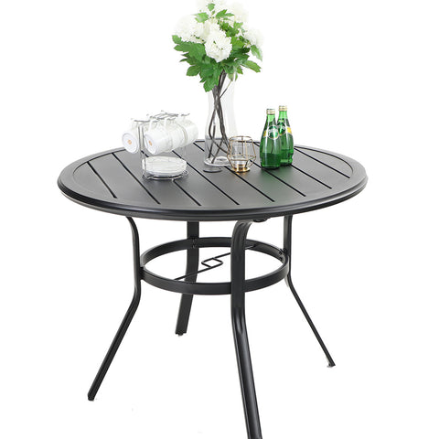 E-coated Round Patio Outdoor Dining Table