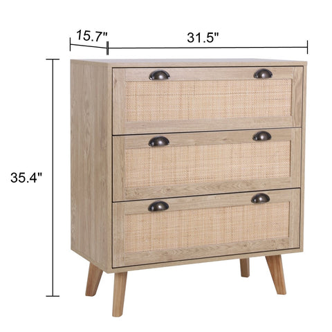 Natural Rattan Storage Cabinet and Chest of Drawers