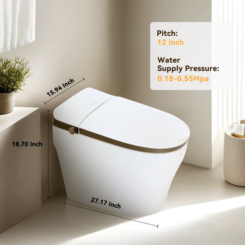 TSUNAMI FLUSH One Piece Smart Bidet Toilet With Unique Health Care Wash Mode