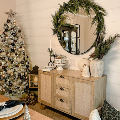 Natural Rattan Storage Cabinet and Chest of Drawers
