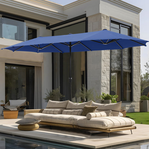 13ft Large Double-Sided Outdoor Patio Umbrella