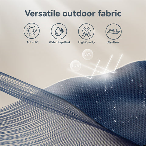 15ft Extra Large Double-Sided Patio Umbrella with Solar Powered LED Lights (Base Included)