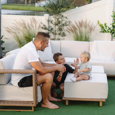 6-Seater Modern Wicker Outdoor Conversation Sofa set