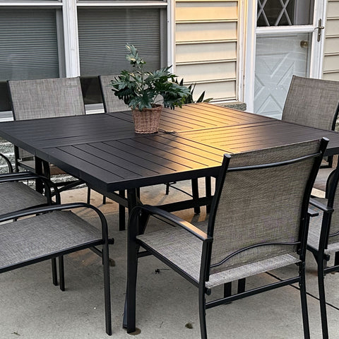 60" Enlarged Basket-wave Sqaure Patio Table