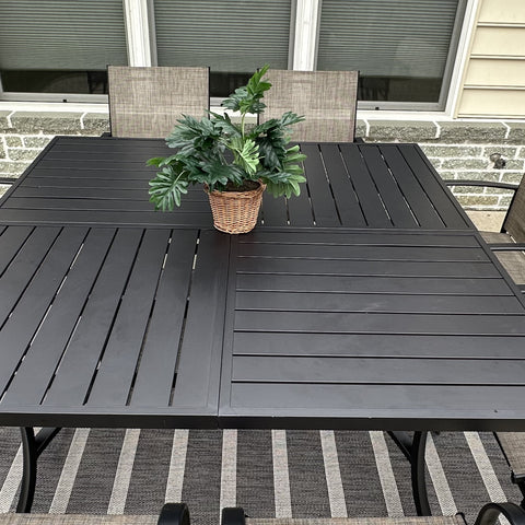 60" Enlarged Basket-wave Sqaure Patio Table