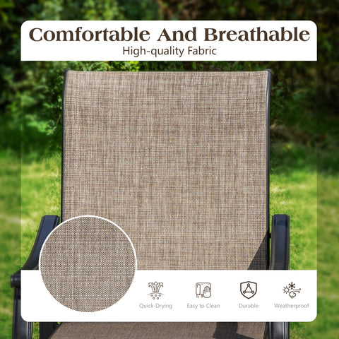 Fixed & Swivel Ergo Sling Patio Chairs