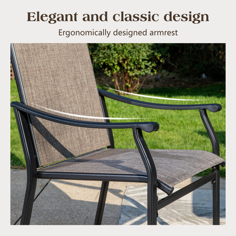 Fixed & Swivel Ergo Sling Patio Chairs