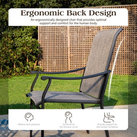 Fixed & Swivel Ergo Sling Patio Chairs