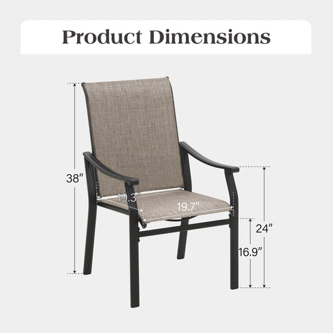 Fixed & Swivel Ergo Sling Patio Chairs