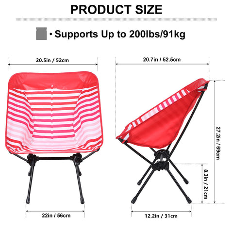 Ultralight Portable Folding Camping Chairs With Carry Bag