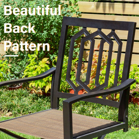 Textilene Patio Dining Chair with Steel Frame