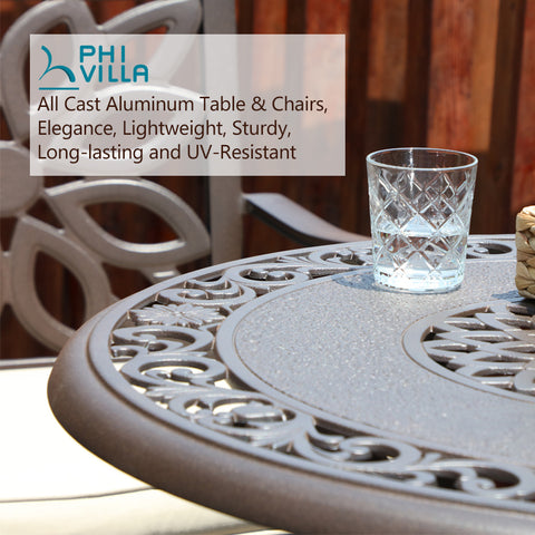 41" Height Cast Aluminum Patio Outdoor Pub High Round/Square Bar Table
