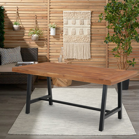 Outdoor Acacia Wood Dining Set, Modern Outdoor Dining Furniture