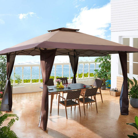 13' x 13' Pop-up Canopy Party Gazebo for Outdoor Patio Garden Events
