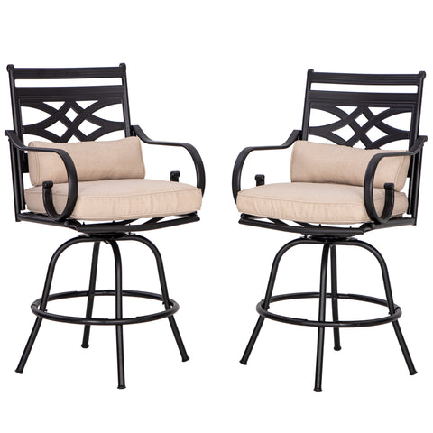 PHI VILLA 46"Classic Pattern Back High Bar Stool