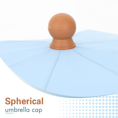 7ft Auto-Tilt Beach Tassel Umbrella With Handy Carry Bags