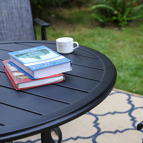 E-coated Round Patio Outdoor Dining Table