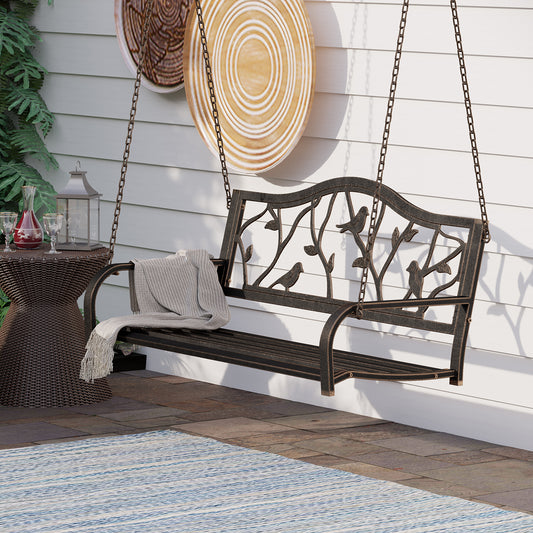 Porch Swing Seat with Hanging Chains, Patio Swing Bench