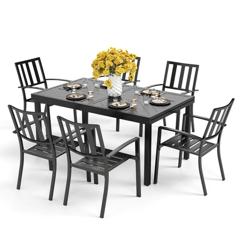 9-piece / 7-piece Patio Dining Sets Expandable Table and Classic Steel Chairs