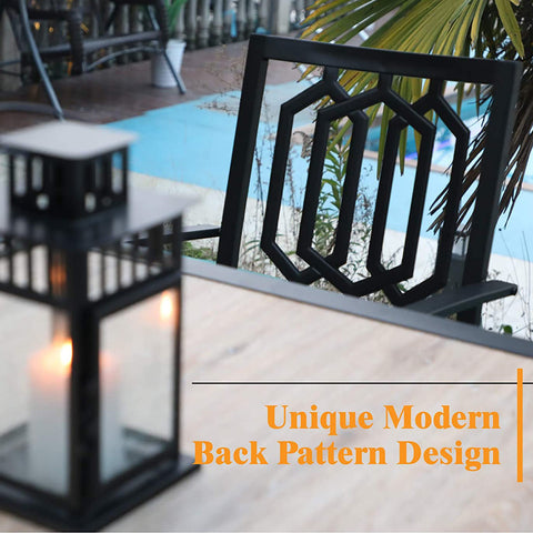 Adjustable Patio Table and Cushioned Swivel Chairs Large Metal Outdoor Patio Dining Sets