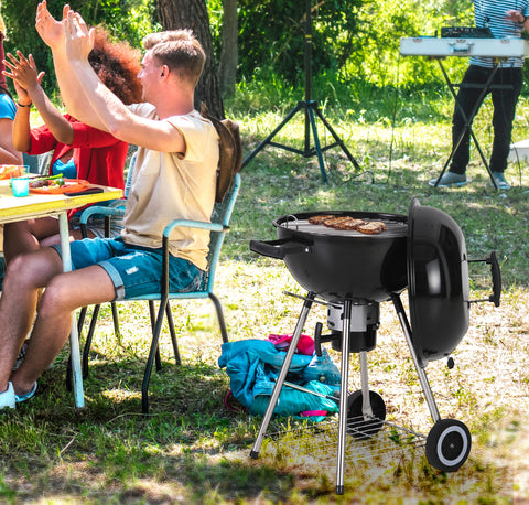 18" Porcelain-coated Kettle Charcoal Patio Grill