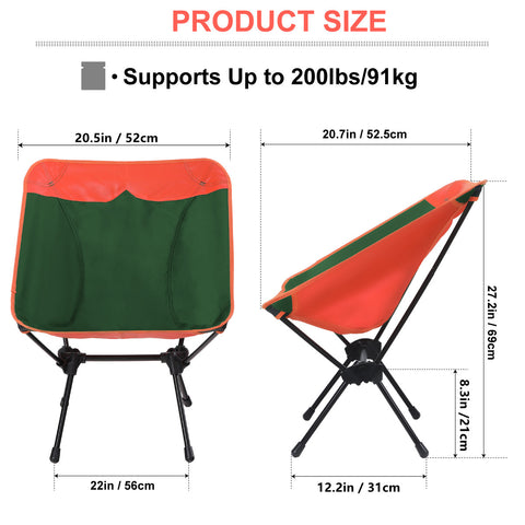 Ultralight Portable Folding Camping Chairs With Carry Bag