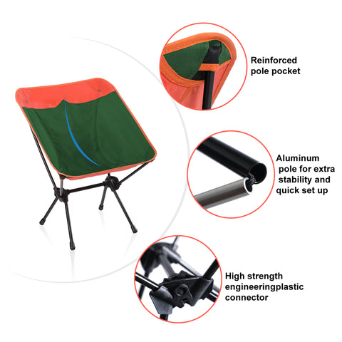 Ultralight Portable Folding Camping Chairs With Carry Bag