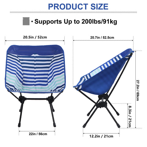 Ultralight Portable Folding Camping Chairs With Carry Bag
