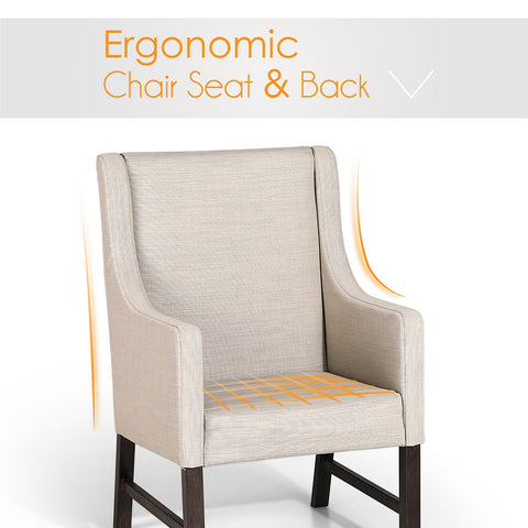 Patio Textilene Fabric Padded Accent Chairs, Set of 2
