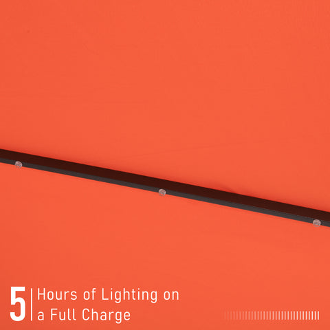 9/10ft Auto-Tilt LED Solar Lights Market Patio Umbrella with Ruffles
