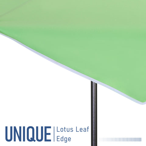 9/10ft Auto-Tilt LED Solar Lights Market Patio Umbrella with Ruffles