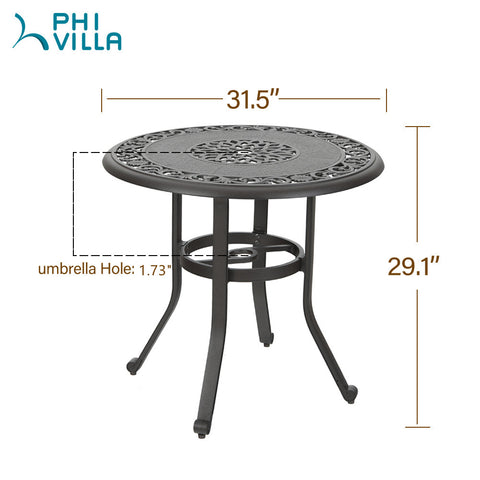 Cast Aluminum Round Table 32"