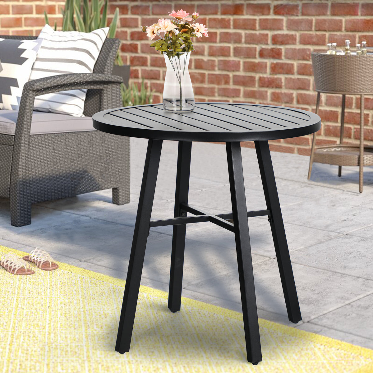 Steel Round Side Table