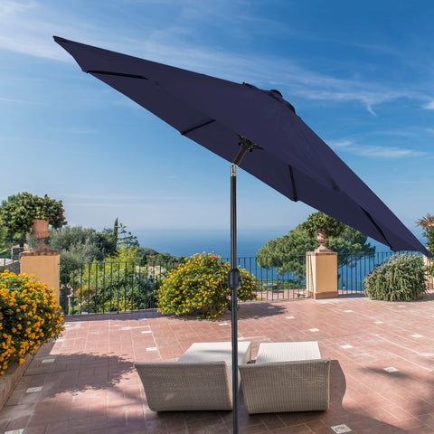 Manual-tilted Outdoor Patio Umbrella with Crank Handle