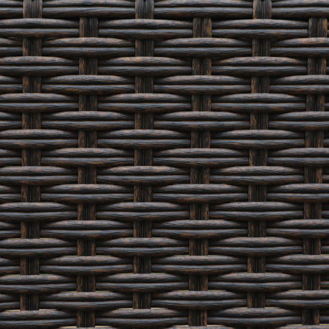 Rattan Metal Patio Dining Chairs, Set of 2