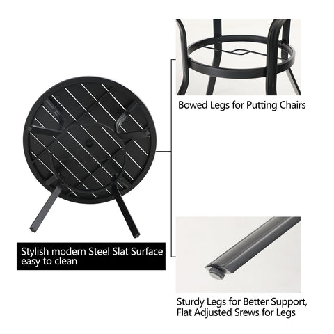 E-coated Round Patio Outdoor Dining Table