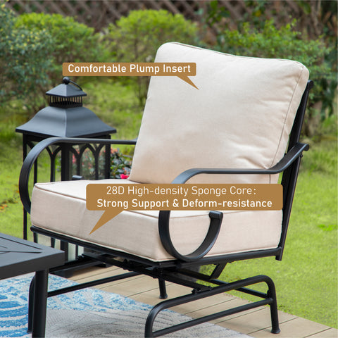 American Style Elegant Back Pattern Patio Sofa Set