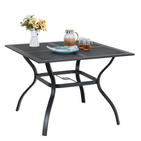 37" x 37" Square Mesh Patio Bistro Table