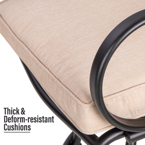 PHI VILLA 46"Classic Pattern Back High Bar Stool