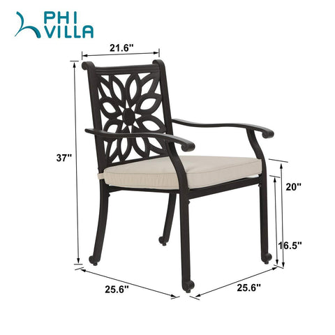 Cast Aluminum Patio Dining Chairs