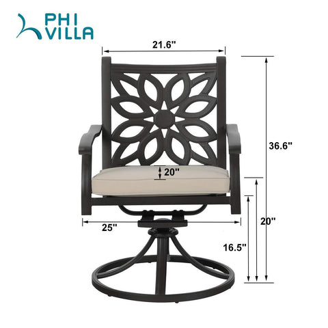 Cast Aluminum Patio Dining Chairs