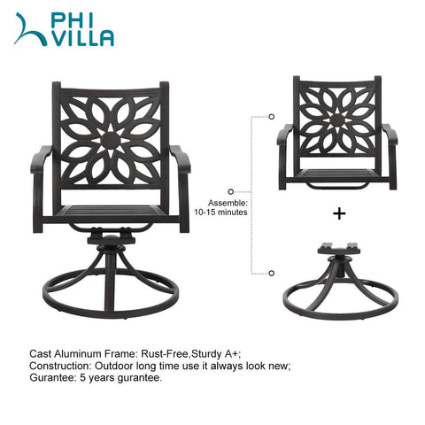 Cast Aluminum Patio Dining Chairs